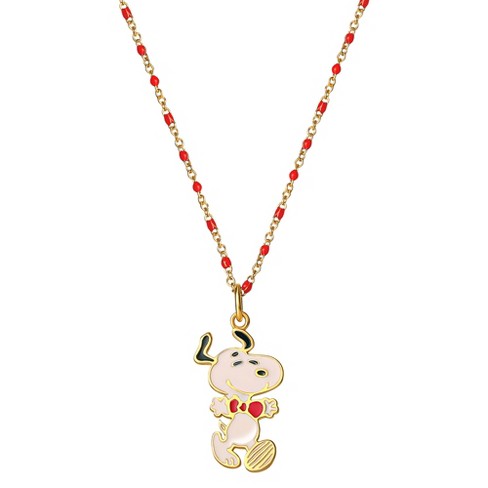 Snoopy necklace hot sale sterling silver