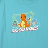 Girl's Pokemon Three Starters of Kanto Good Vibes Crop Top T-Shirt - 2 of 3