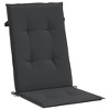 vidaXL Highback Chair Cushion Set of 2 Black 100% polyester - 4 of 4