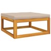 vidaXL Patio Footrest with Taupe Cushion Solid Wood Acacia - 2 of 4