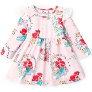 Disney Minnie Mouse Mickey Mouse Baby Girl Dress Christmas Bow Tie Long-Sleeve Dresses  Birthday Gift - 1 of 4
