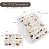 5-Drawer Acrylic Earring Organizer with 100 Compartments, Clear Jewelry Storage Display Case for Women & Girls - 3 of 4