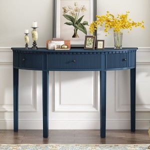 NicBex Modern Artsy Style Console Table with 3 Drawers,Elegant Entryway Table with Cross Legs,Foyer Tables for Entryway,Living Room - 1 of 4
