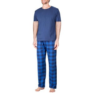 SLEEPHERO Men’s Pajama Set 2 Piece PJ with Crew Neck Tee and Pants - 1 of 4