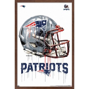 Trends International NFL New England Patriots - Drip Helmet 20 Framed Wall Poster Prints - 1 of 4