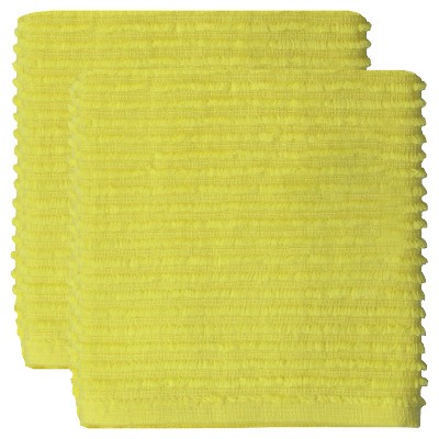 2pk Cotton Ridged Dish Cloths Aqua - Mu Kitchen : Target