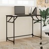 vidaXL Desk Black 39.4 in.x17.7 in.x29.9 in. Engineered Wood and Powder-coated Steel - 3 of 4