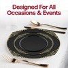 Smarty Had A Party Black w/ Gold Fancy Round Plastic Wedding Set - 30 Sets - 2 of 4