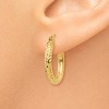 Black Bow Jewelry 3mm, 14k Yellow Gold Diamond-cut Hoops, 20mm (3/4 Inch) - 3 of 4