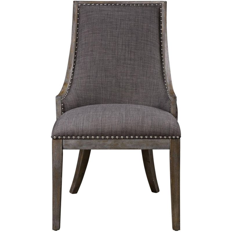 Uttermost Aidrian Charcoal Gray Fabric Accent Chair, 2 of 5