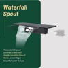 Cobbe Double Handle Waterfall Faucet 3-Hole 8-Inch Widespread Bathroom Sink Faucet Matte Black - 4 of 4