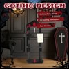 Angel Sar 49'' Gothic Cat Tree with Throne Bed & Coffin Perch, Black Cat Tower with Sisal Scratching Posts and Alien Toy for Indoor Cats - 2 of 4