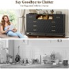 8 Drawer Dresser for Bedroom, 55" Tv Stand Dressers with Led Light and Power Outlet, Large Wood Dresser with Deep Drawers, Chests Of Drawers - 4 of 4