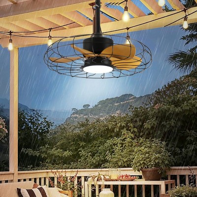 23″ Wet-Rated Outdoor Ceiling Fan with Light, Quiet Small Patio Ceiling Fan for Porch, Deck, and Gazebo – The Pop Home