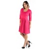 Plus Size Fit and Flare Dress - 24seven Comfort Apparel™ - 2 of 4