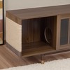 Modern 74" TV Stand with Sliding Flip-Down Glass Door, MDF Wood Media Console Entertainment Cabinet with Storage for Living Room and Bedroom - 4 of 4