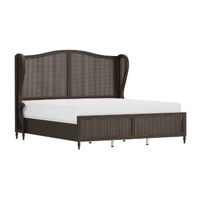 King Sausalito Wood and Cane Bed Oiled Bronze - Hillsdale Furniture