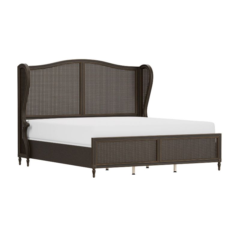 Sausalito Wood and Cane Bed Oiled Bronze - Hillsdale Furniture, 1 of 15