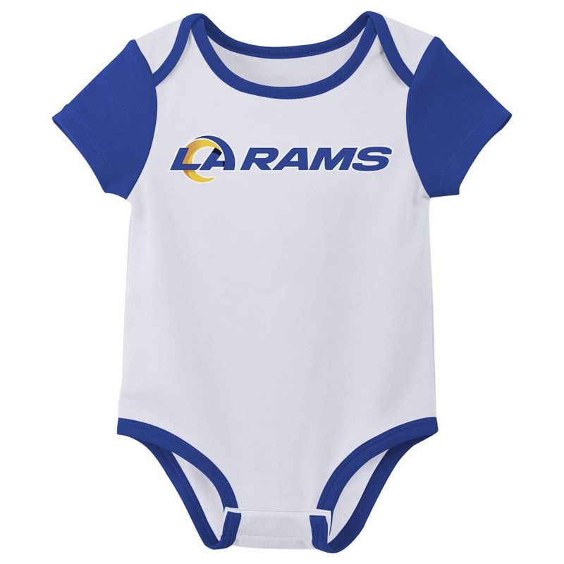 NFL Los Angeles Rams Infant Boys&#39; 3pk Bodysuit, 3 of 5