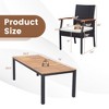 Costway 9 PCS Patio Rattan Dining Set with Acacia Wood Table, Cushions, 1.9" Umbrella Hole - 3 of 4