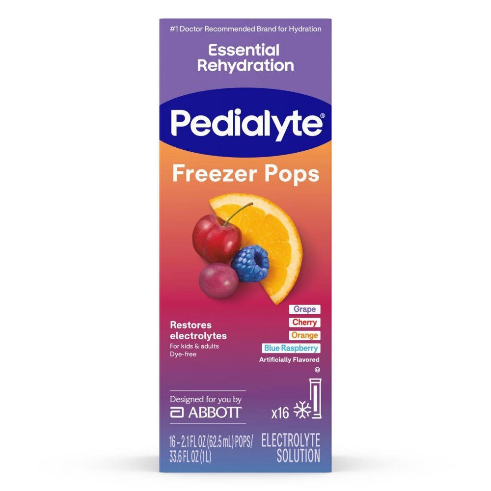 Pedialyte Electrolyte Solution Freezer Pops Variety Pack - 33.6 fl oz