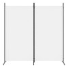 vidaXL 2-Panel Room Divider White 68.9"x70.9" Fabric - 3 of 4