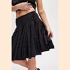 Clotth Women's Layered Ruffle Skirt - Tiered Knee Length Skirt, Pleated Drawstring Waist Short Skirt, Y2K Going Out Streetwear - 2 of 4