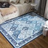 Modern Geometric Trellis Washable Area Rug - Non-Slip Low-Pile Indoor Carpet for Living Room,Bedroom,Dining Room & Office - 4 of 4