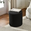 KINWELL Round Upholstered Pouf Ottoman Footrest - 4 of 4