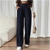 Wikineon Women's High-Waist Wide Leg Pants C Business Casual Trousers with Functional Pockets for Polished Comfort & Versatile Styling,beige, XXL Size - 3 of 4