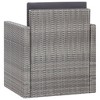 vidaXL Patio Chair in Gray Poly Rattan - Comfortable Outdoor Chair with Removable and Washable Cushions - 3 of 4