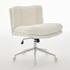 MOEPISY Wider seat Office Chair, Adjustable Desk Chair Swivel Office Chair, Cream - 3 of 4