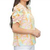 Women's Ruched Puff Sleeve Print Top - MICHELLE MCDOWELL - image 2 of 4