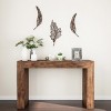 Wall Decor-Set of Two Metal Feather Hanging Wall Art Laser Cut Contemporary Nature Sculpture for Living Room, Bedroom, Kitchen by Hastings Home - 4 of 4