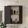 GlasFlength Decorative Wall Mirrors Medicine Cabinet Accent Mirror Wall Mounted Mirror Storage Cabinet for Bathroom Wall, Black, 23.62"*5.11"*23.62" - 2 of 4