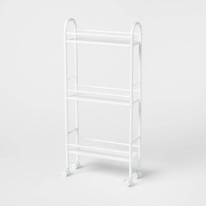 3 Shelf Narrow Storage Cart White - Brightroom™ - 1 of 2