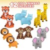 ArtCreativity Squeezable Vinyl Zoo Animals Toys (Pack of 12) - 2 of 4