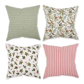 4pk 18"x18" Assorted Holiday Square Throw Pillow Covers - Design Imports