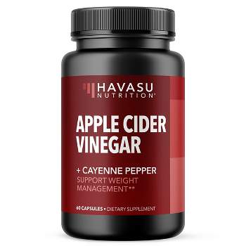 Apple Cider Vinegar Pills, ACV Capsules + Cayenne Pepper, Havasu Nutrition, 60ct