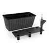 Maggift Planters New Style 2-Pack Smart Self-watering Rectangle Planter for Indoor and Outdoor Hand Woven Wicker Espresso, Black, 23.2"*7"*6.3" - 4 of 4