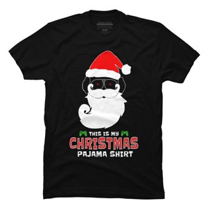 Men's Design By Humans This Is My Christmas Pajama Shirt Gamer Video Game Santa By TELO213 T-Shirt - 1 of 4