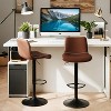 Adjustable Bar Stool Set of 2, Counter Height Swivel Bar Stools with Back and Footrest, for Kitchen Counter Island,Bar, Dining - 4 of 4
