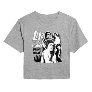Women's - Star Wars - Leia And The Rebels Cropped Graphic T-Shirt - 1 of 4