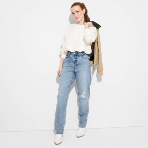 Women's High-Rise Curvy Straight Jeans - Wild Fable™ - 1 of 3