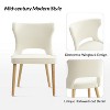 Leticia Mid-century Modern Wingback Dining Chair with Solid Wood Legs Set of 4|ARTFUL LIVING DESIGN - 3 of 4