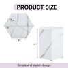 HDZNVF Modern MDF Side Table, With Complex Texture Patterns, White - 4 of 4