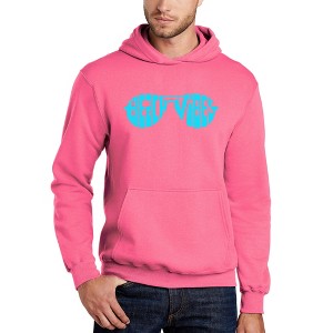 LA Pop Art Beach Vibes - Men's Word Art Hooded Sweatshirt - 1 of 4