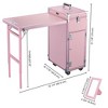 Byootique Rolling Makeup Train Case Nail Salon Cosmetic Organizer - 4 of 4