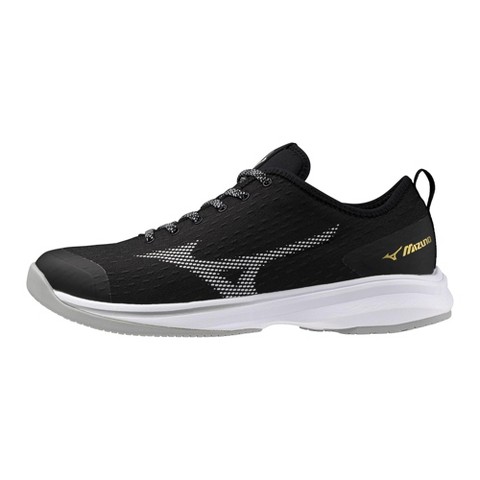 Mizuno Dominant 4 Low Turf Baseball Shoe, 6, Black-White