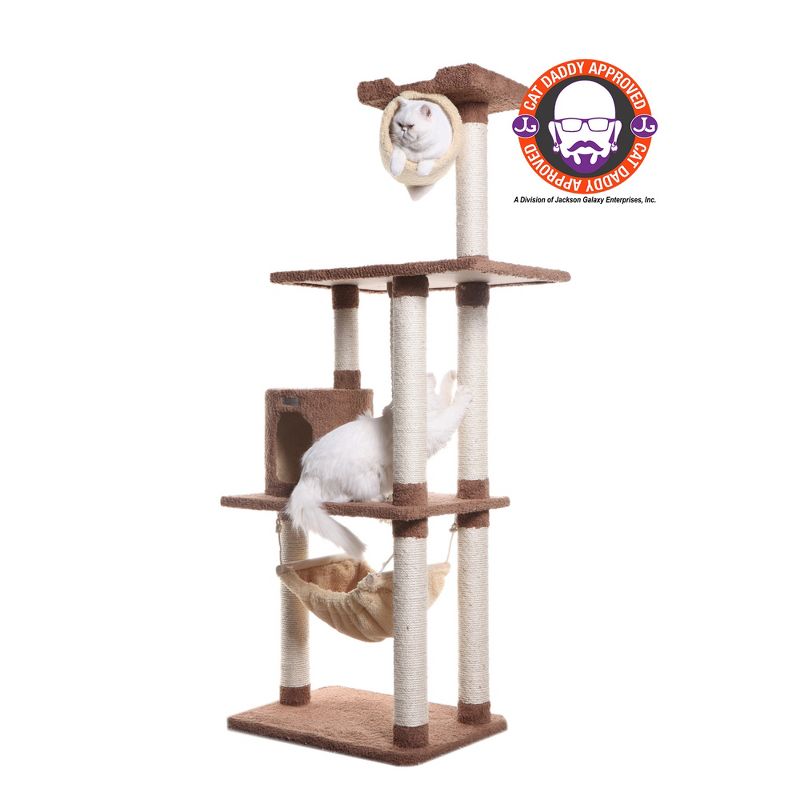 Armarkat 70" Real Wood Cat tree With Scratch posts, Hammock for Cats & Kittens, X7001, 1 of 10